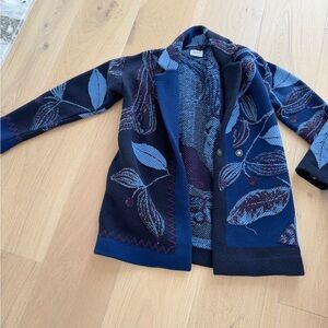 Salvatore Ferragamo a jacquard knit wool coat/cardigan
